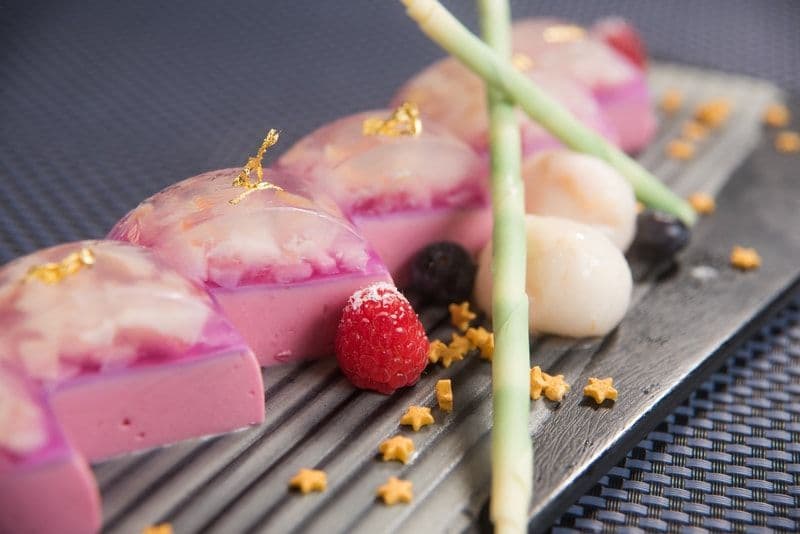 Raspberry Panna Cotta with Lychee Jelly紅桑子奶凍配荔枝啫喱 Harbour Restaurant - The Harbourview - 灣景廳 - 灣景國際 OKiBook Hong Kong Restaurant Booking 9